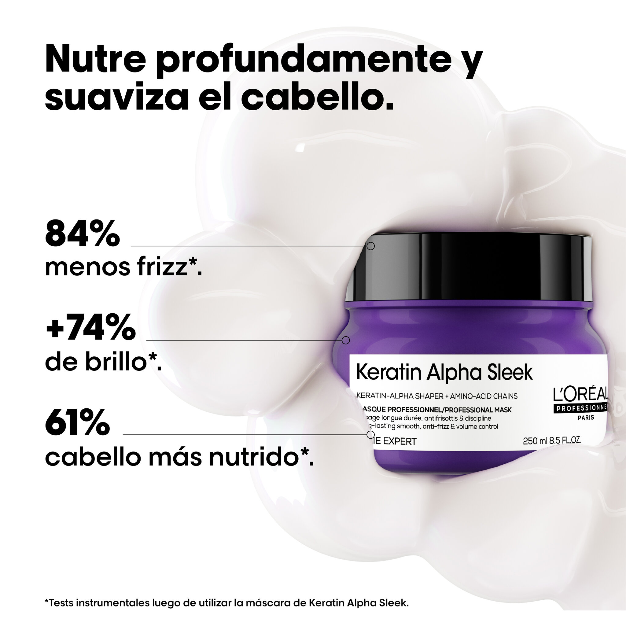 L'Oréal Professionnel Keratin Alpha Sleek LP SE Ker Alpha Mask 250.0MLT 127 - Packshot Oficial