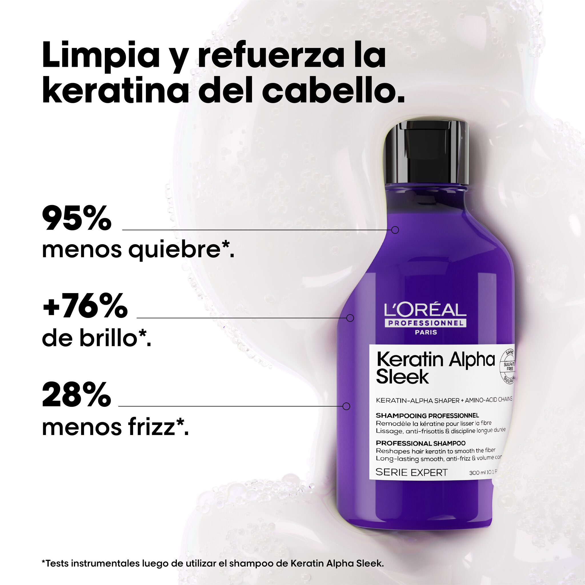 L'Oréal Professionnel Keratin Alpha Sleek LP SE Ker Alpha Shp 300.0MLT 127 - Packshot Oficial
