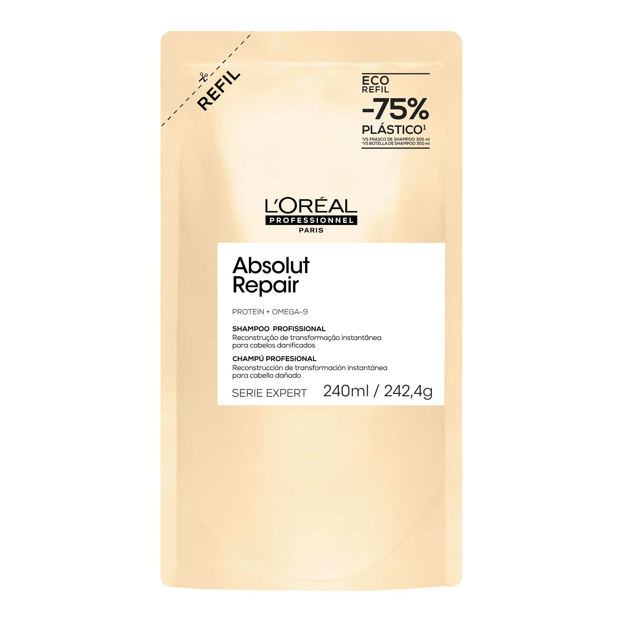 L'Oréal Professionnel Absolut Repair LP SE Abs Rep Shp 240ml Refil - Packshot Oficial